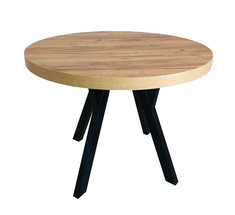 Utdragbart runt bord OLIVERO craft ek / svart