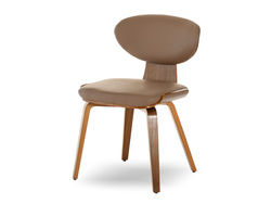 Modern stol med ben i brun valnöt JULIO