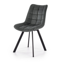 Velour matstol grå K332