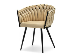 Pärlvelourstol svarta ben ROSA