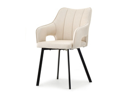 Grädde stol svarta ben CORBET