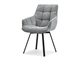 Grå kontorsstol med svarta ben ARUBA