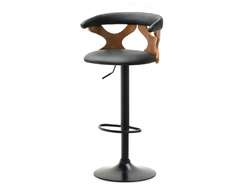 Svart/valnöt hocker med svarta ben BONITO