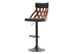 Hocker i svart/valnöt med svarta ben Hocker i valnöt