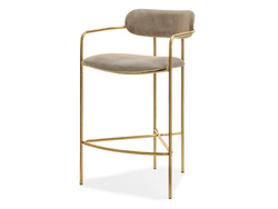 Velour hocker gyllene ben VIDAL