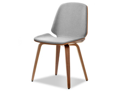 Stol i valnötsgrått/valnöt med ben i valnöt VINCE