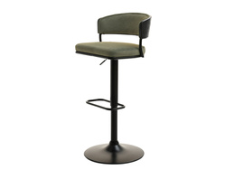 Barstol svarta ben svart/grön MALIA