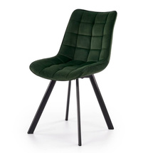Velour matstol mörkgrön K332
