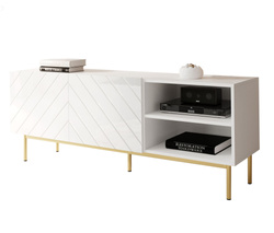 Tv-bänk 150 cm guld/vit ABETO