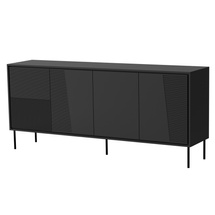 Svart byrå 200 cm SELLA