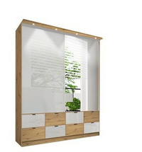 Skjutdörrsgarderob med spegel Malaga 200