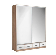 Skjutdörrsgarderob med spegel Lopez 200