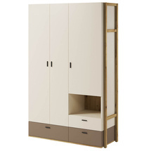 3-dörrars garderob med lådor LENNY