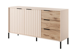 Stor byrå med lådor beige RAVE