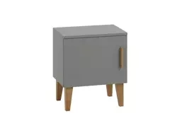 Sängbord med hylla grå KUBI