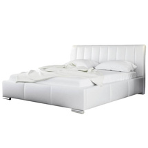 Vit säng med sänggavel 140x200 MILANO