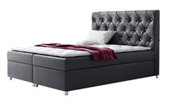 Kontinentalsäng 140x200 svart Roma
