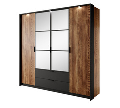 Stor garderob med spegel MILTON