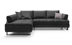 Hörnbäddsoffa svart vänster Havanna