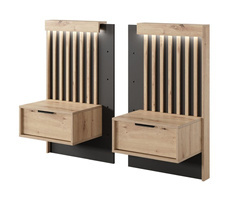 Två sängbord med LED belysning TALLY