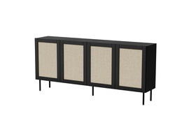 4 dörrars byrå svart BAGGIO