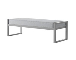 Trädgårdsbänk grå/grå 128 cm MONAKO