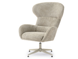 Beige fåtölj med ben i gräddfil TULA