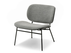 Bouclefåtölj Svart/Svarta ben BLAKE