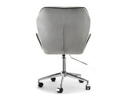 Velour fåtölj grå kromade ben VELO-MOVE