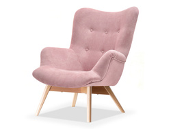 Skandinavisk fåtölj ben i pulverlackad bok FLORI