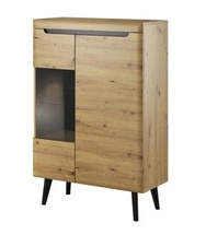 Vitrineskåp ek artisan 90 LED NORDI