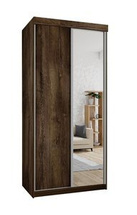 Smal garderob med spegel mörk ask TOP 23-100