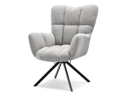 Kontorsfåtölj grå svart ben KIRA