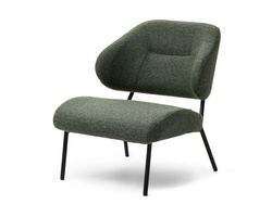 Grön fåtölj svarta ben ESTRID