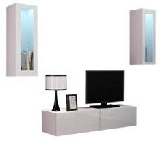 Mediamöbler til vardagsrum Vigo 8 vit / vit högglans