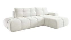 Kräm hörnsoffa med sovfunktion höger SOLETTO