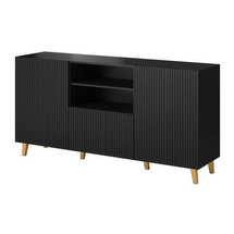 Svart byrå 150 cm PAFOS