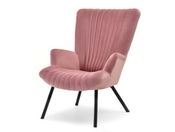 Fåtölj i pudervelour svarta ben LANZA