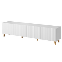 TV bänk vit med guld ben 200 cm PAFOS