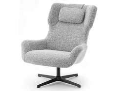 Grå fåtölj svarta ben IRVING