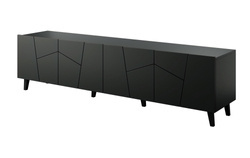 Svart tv bänk 200 cm ETNA
