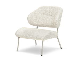 ESTRID cremefärgad fåtölj grå ben