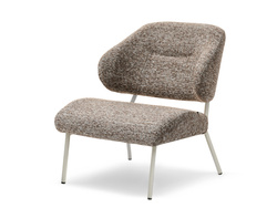 Möblerad fåtölj mörk beige grå ben ESTRID