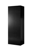 Svart högskåp 90 cm med överskåp PAFOS