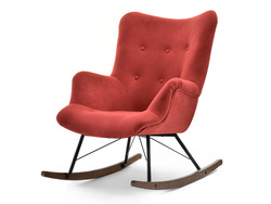 Cranberry fåtölj med svarta ben LAUREN