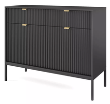 Svart smal byrå VOLARE