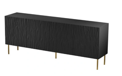 Svart byrå på höga ben 190 cm JUNGLE