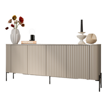 Elegant räfflad byrå, 190 cm kashmir VICTORIA