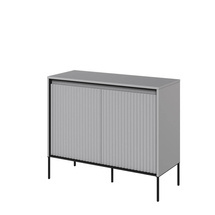 Liten byrå i grått med belysning TREND