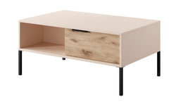 Beige soffbord med lådor RAVE